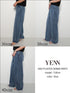 SIDE PLEATED DENIM PANTS / Y243-31045-3 /【 BLUE 】